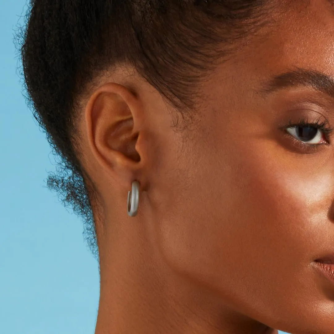 Medium Dome Hoop Earrings