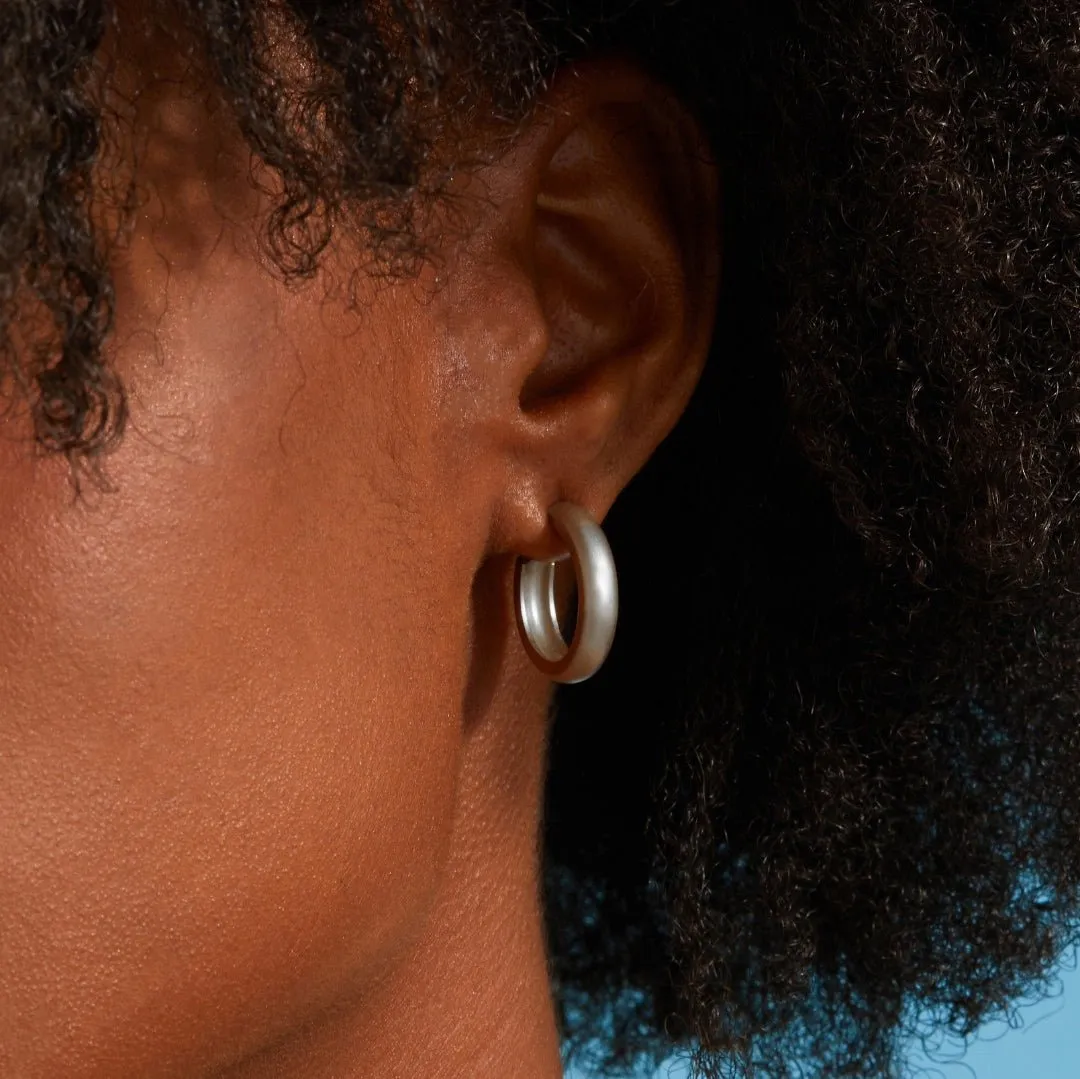 Medium Dome Hoop Earrings