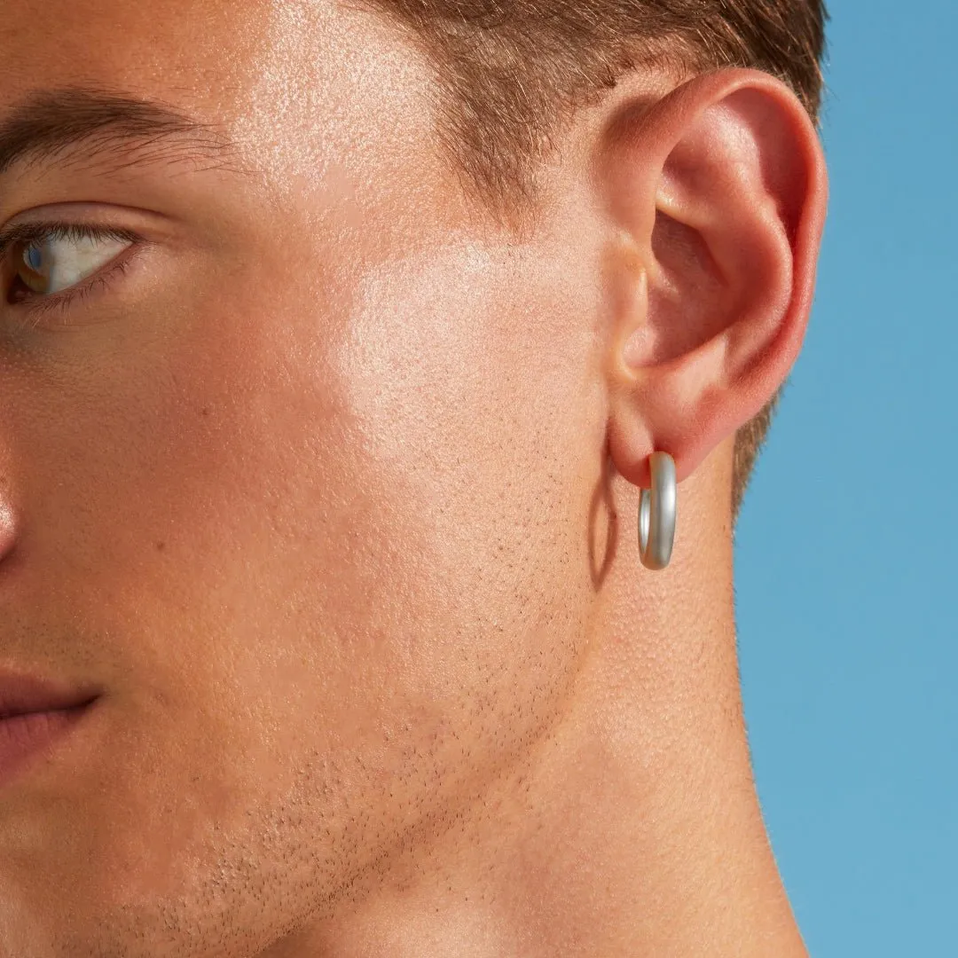 Medium Dome Hoop Earrings