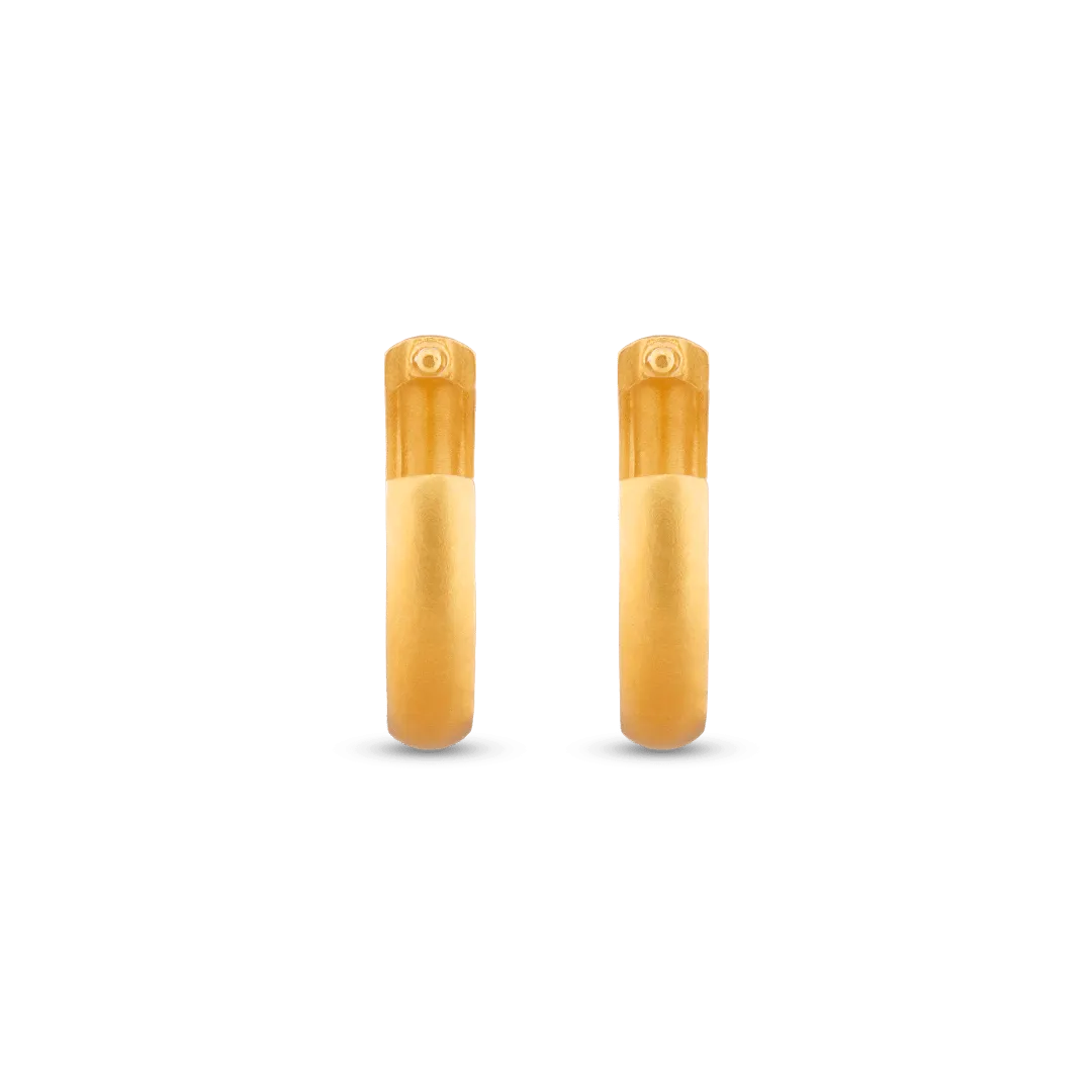 Medium Dome Hoop Earrings