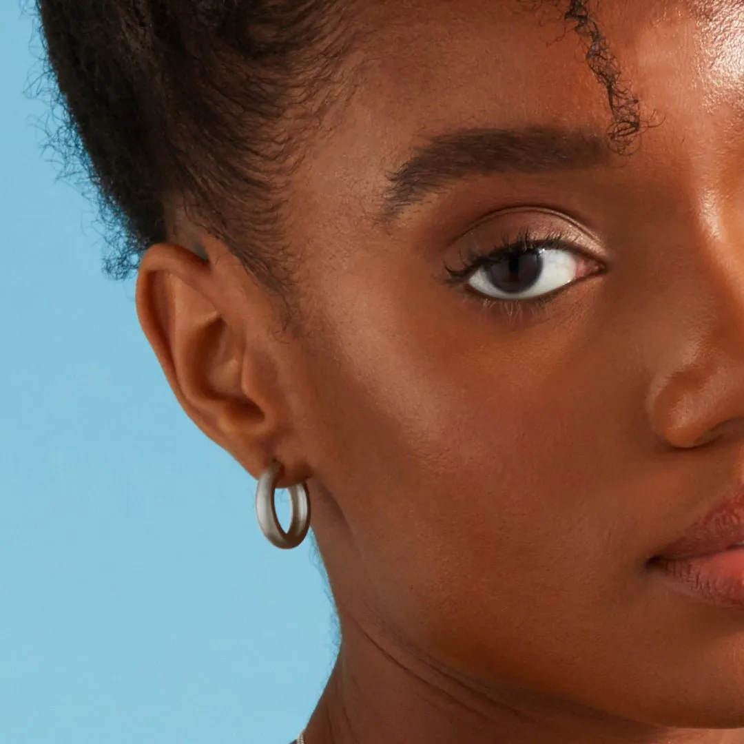 Medium Dome Hoop Earrings