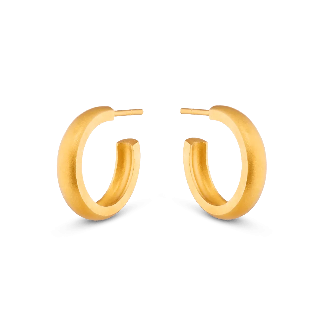 Medium Dome Hoop Earrings
