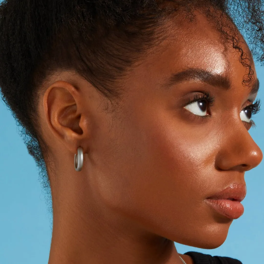 Medium Dome Hoop Earrings