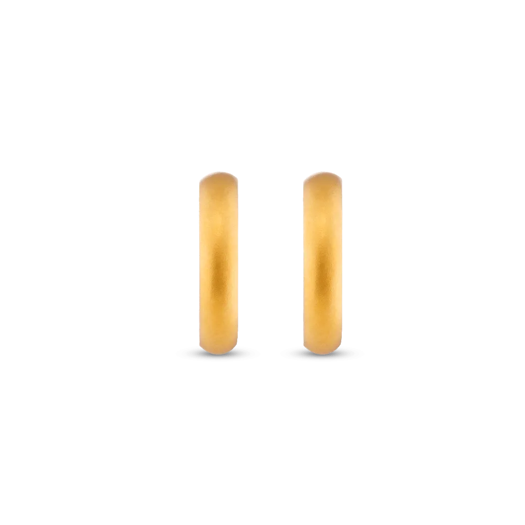 Medium Dome Hoop Earrings