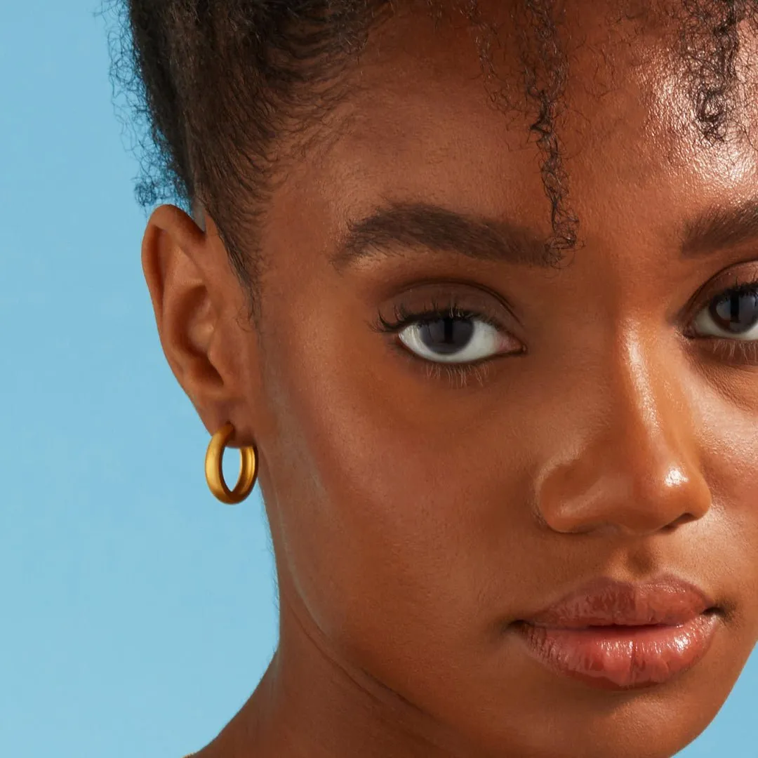 Medium Dome Hoop Earrings