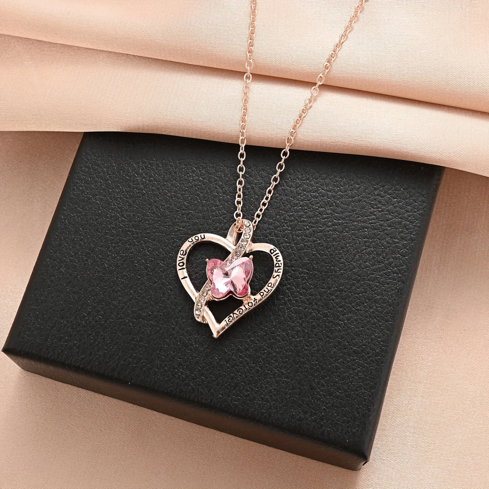 Men's Heart Pendant Necklace Delicate Heart Shaped Necklace