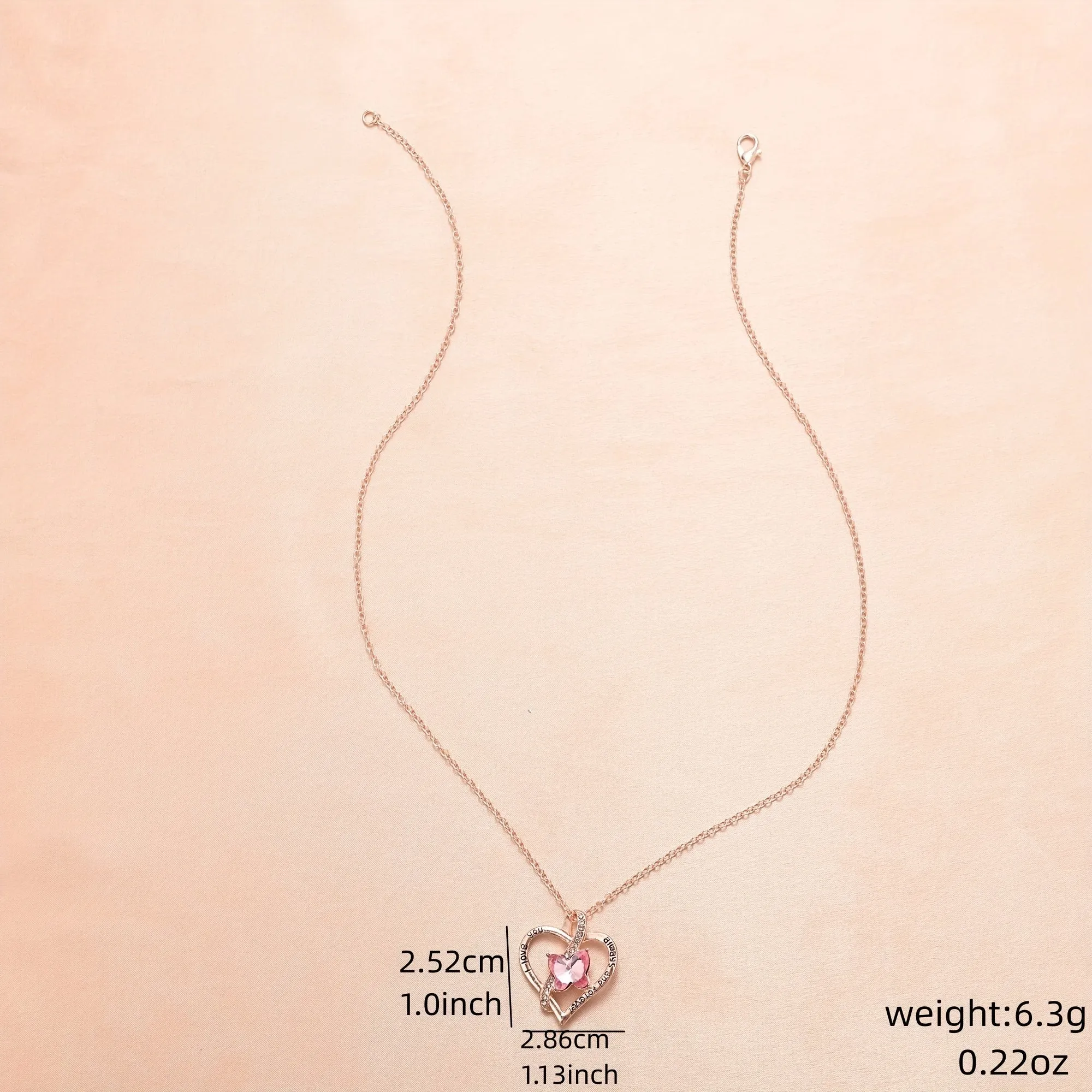 Men's Heart Pendant Necklace Delicate Heart Shaped Necklace