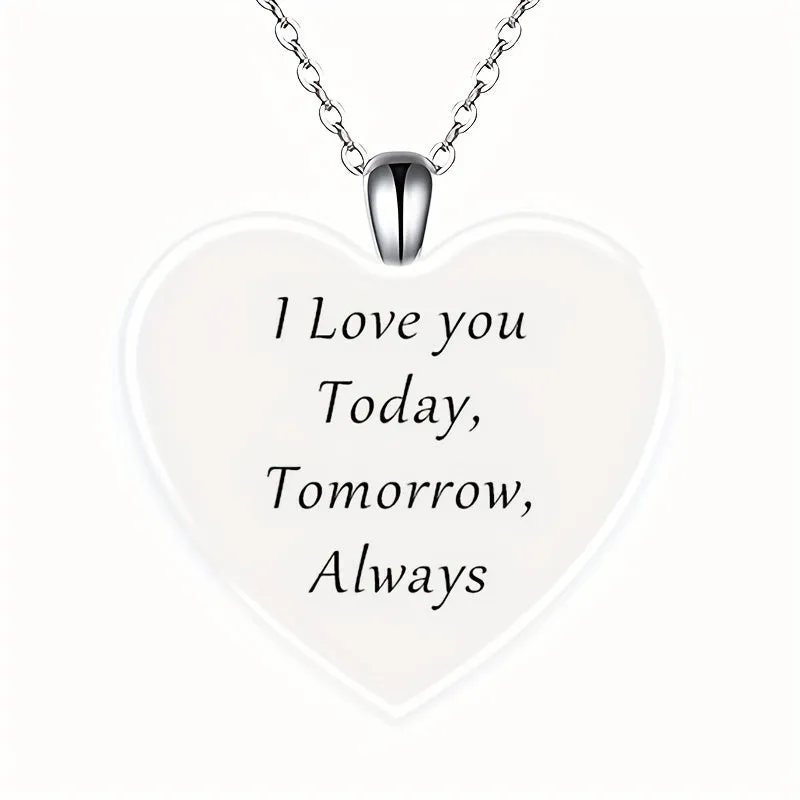Men's Heart Shaped Dog Pendant Necklace Hip Hop Couple Necklace