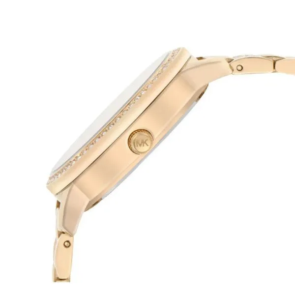 Michael Kors Melissa Gold Stainless Steel Gold Dial Quartz Watch for Ladies - MK4371