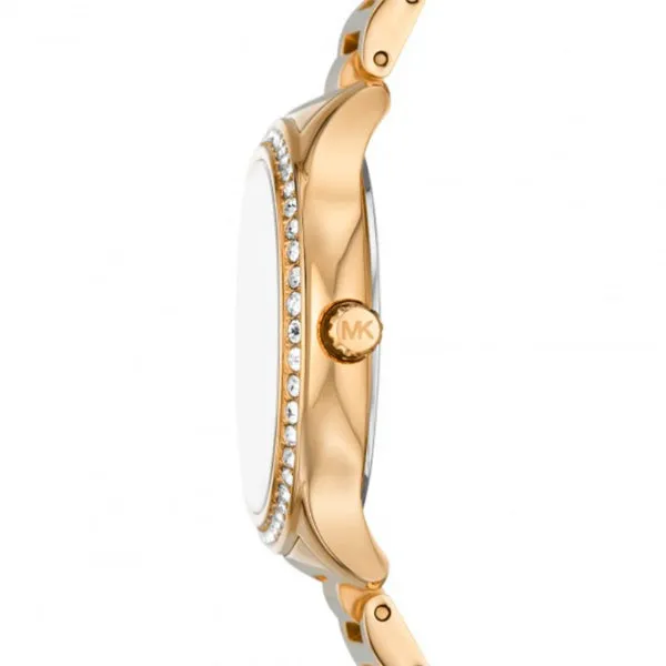 Michael Kors Sage Gold Stainless Steel Mother Of Pearl Dial Quartz Watch for Ladies - MK4805