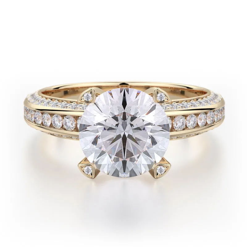 Michael M LOVE 18K White Gold Engagement Ring R457-2