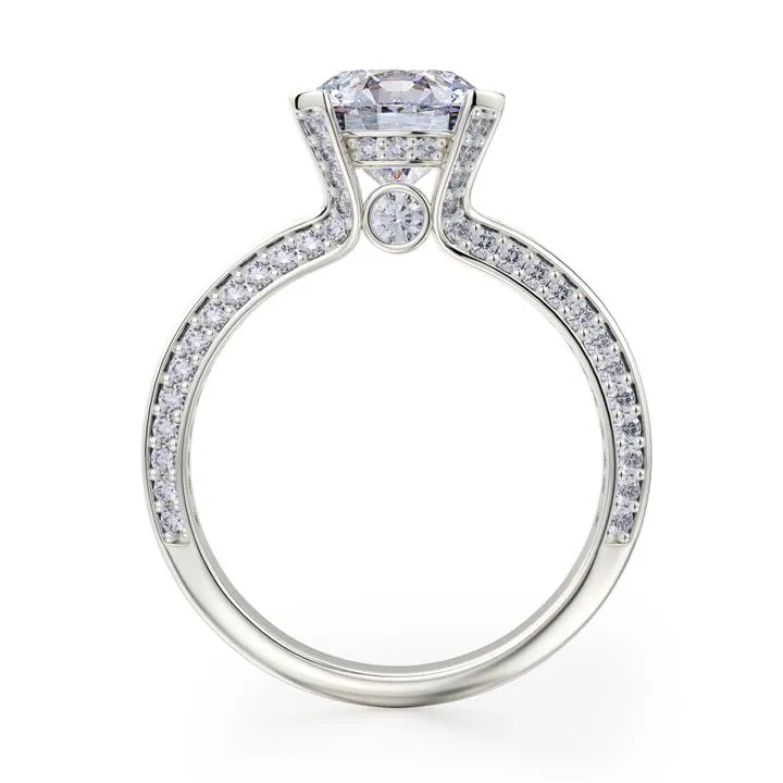 Michael M LOVE 18K White Gold Engagement Ring R457-2