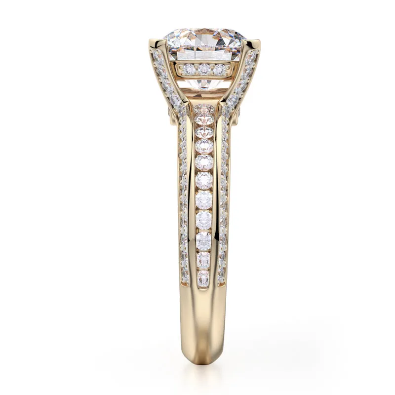 Michael M LOVE 18K White Gold Engagement Ring R457-2