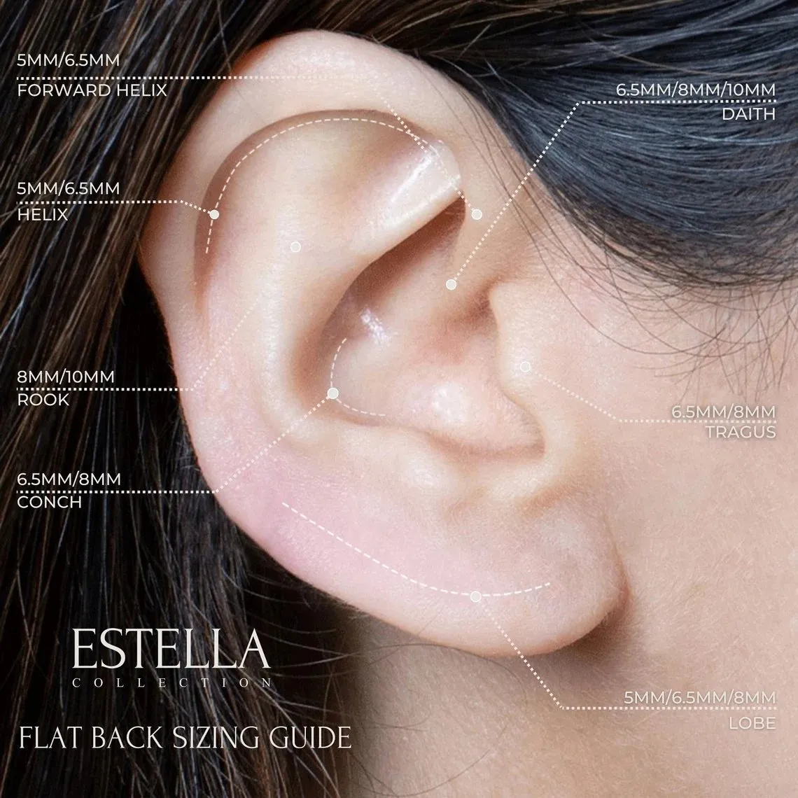 Milgrain Diamond Paisley Flat Back Earring
