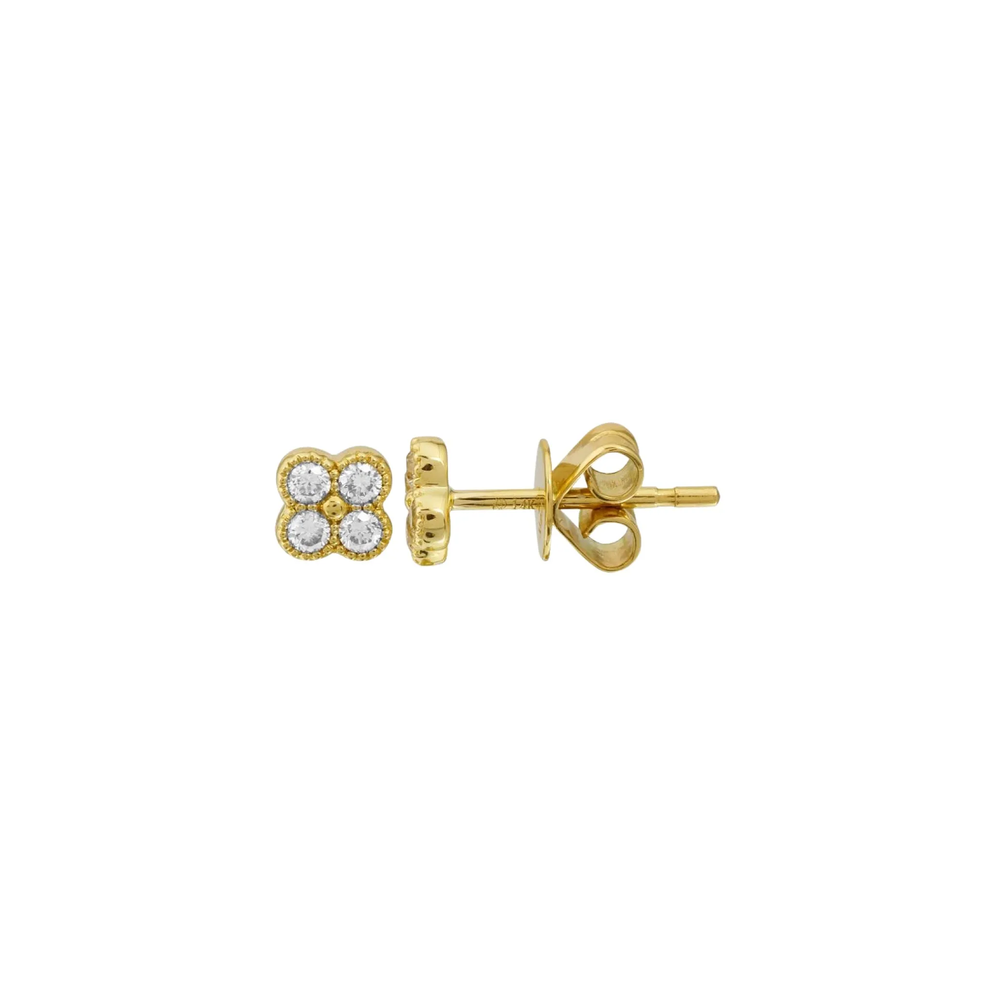 Mini Diamond Clover Studs