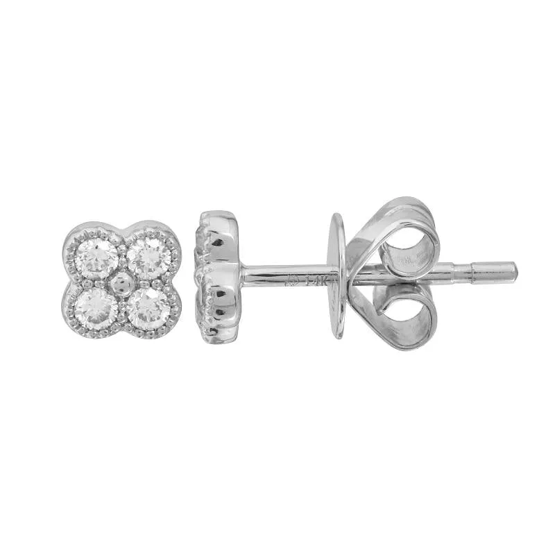 Mini Diamond Clover Studs