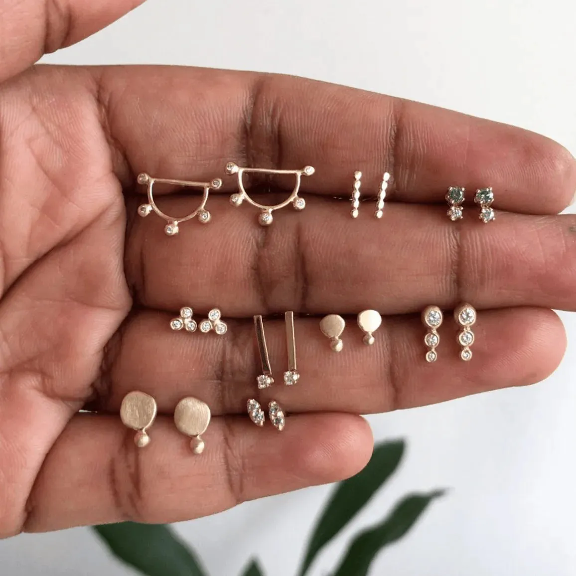 Mini Granule   Hammered Granule Stud