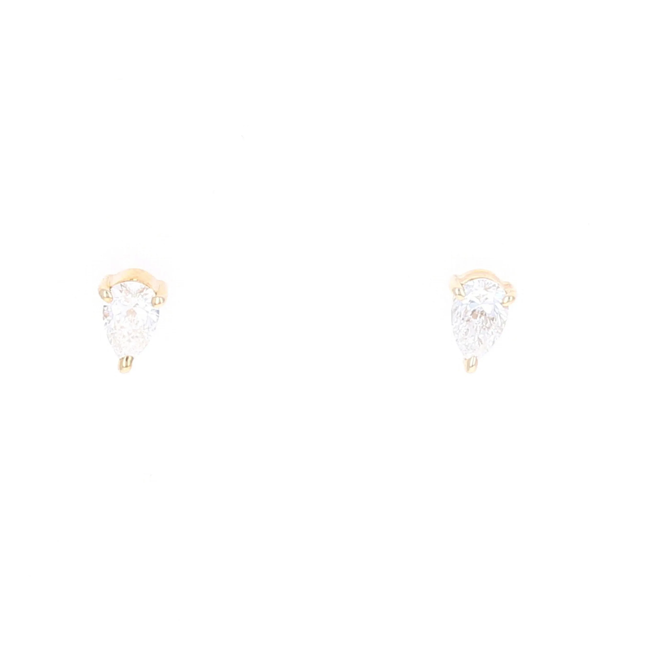 Mini Pear Diamond Stud