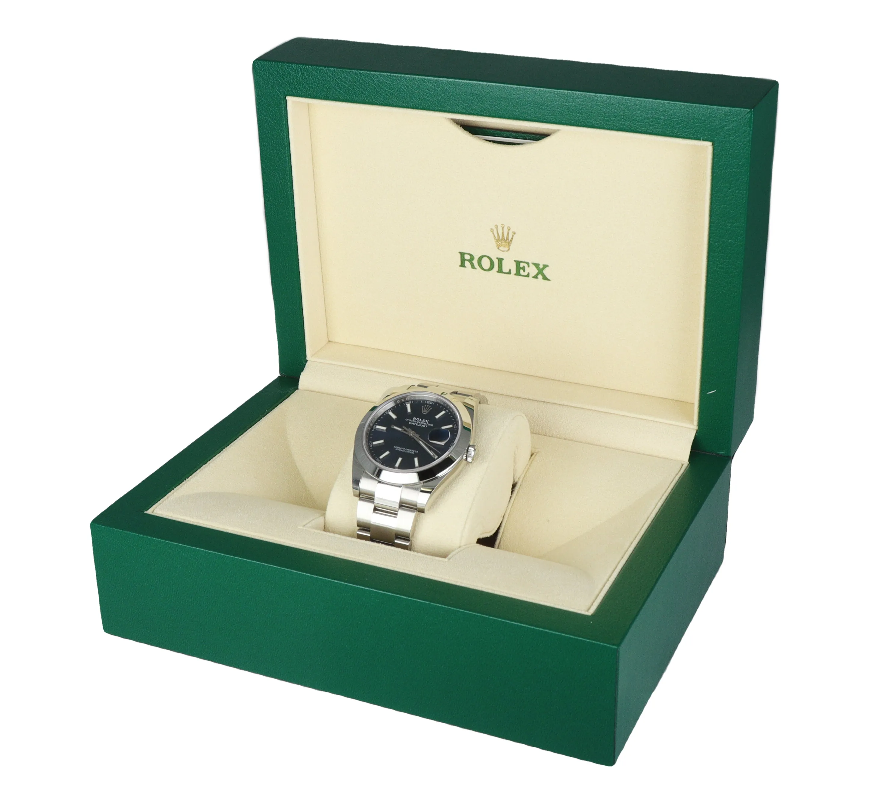 MINT 2020 Rolex DateJust 41 Blue Stick 126300 41mm Smooth Stainless Oyster Watch