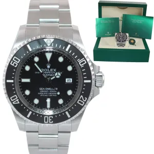 MINT 2022 Rolex Sea-Dweller Deepsea Black 126660 44mm Steel Watch Box