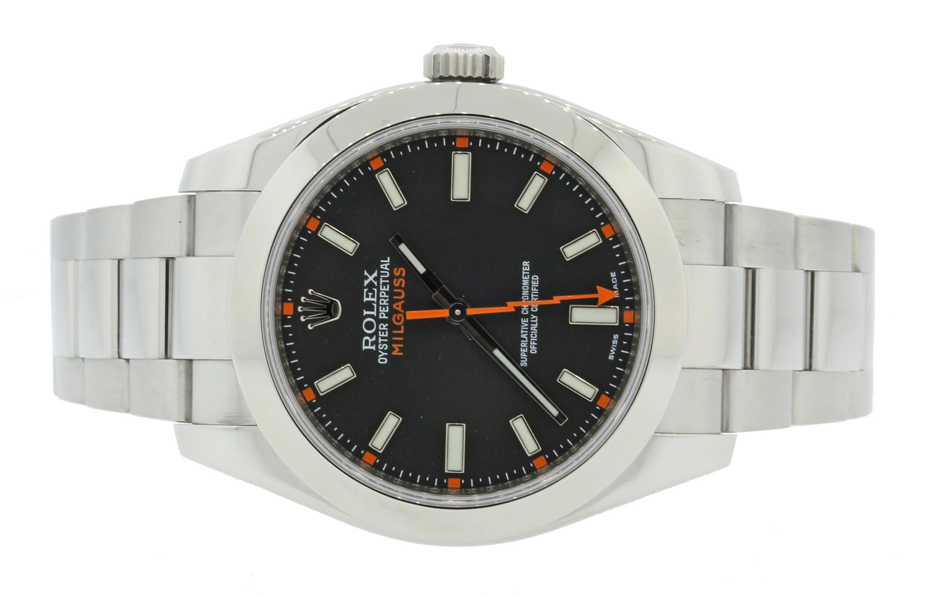 MINT PAPERS Rolex Milgauss Black 116400 Steel 40mm Antimagnetic Watch Box