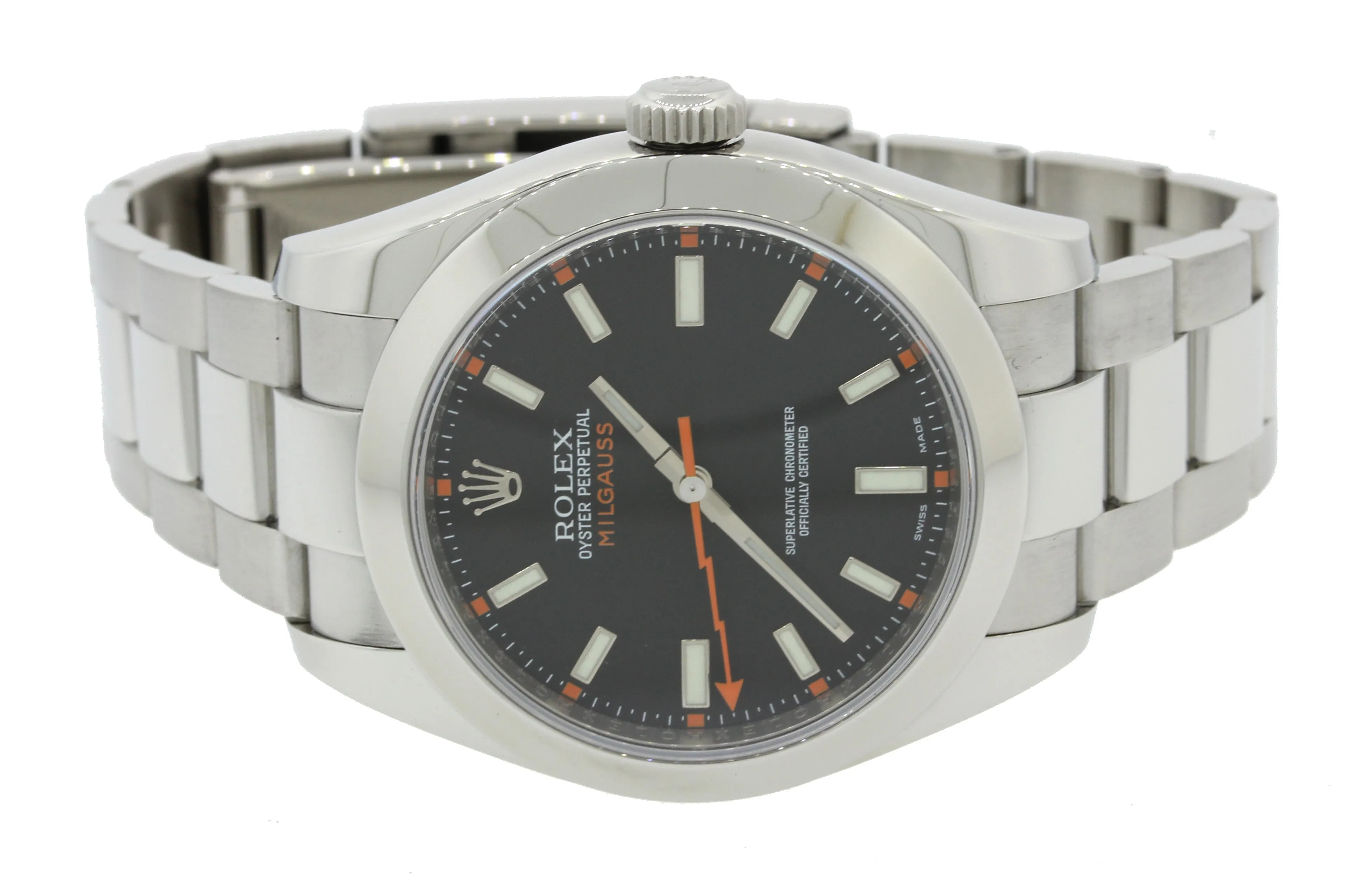 MINT PAPERS Rolex Milgauss Black 116400 Steel 40mm Antimagnetic Watch Box
