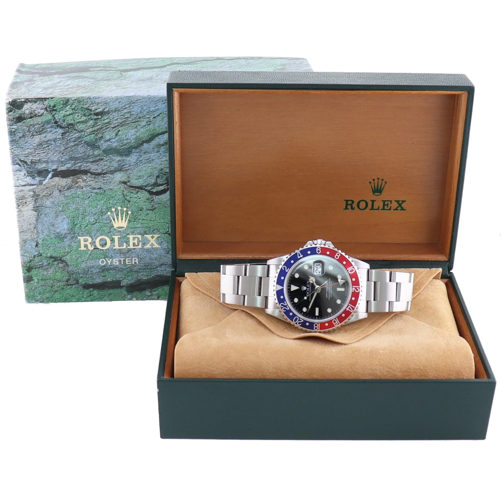 MINT Rolex GMT-Master II Pepsi Blue Red Steel  16710 40mm Watch Box