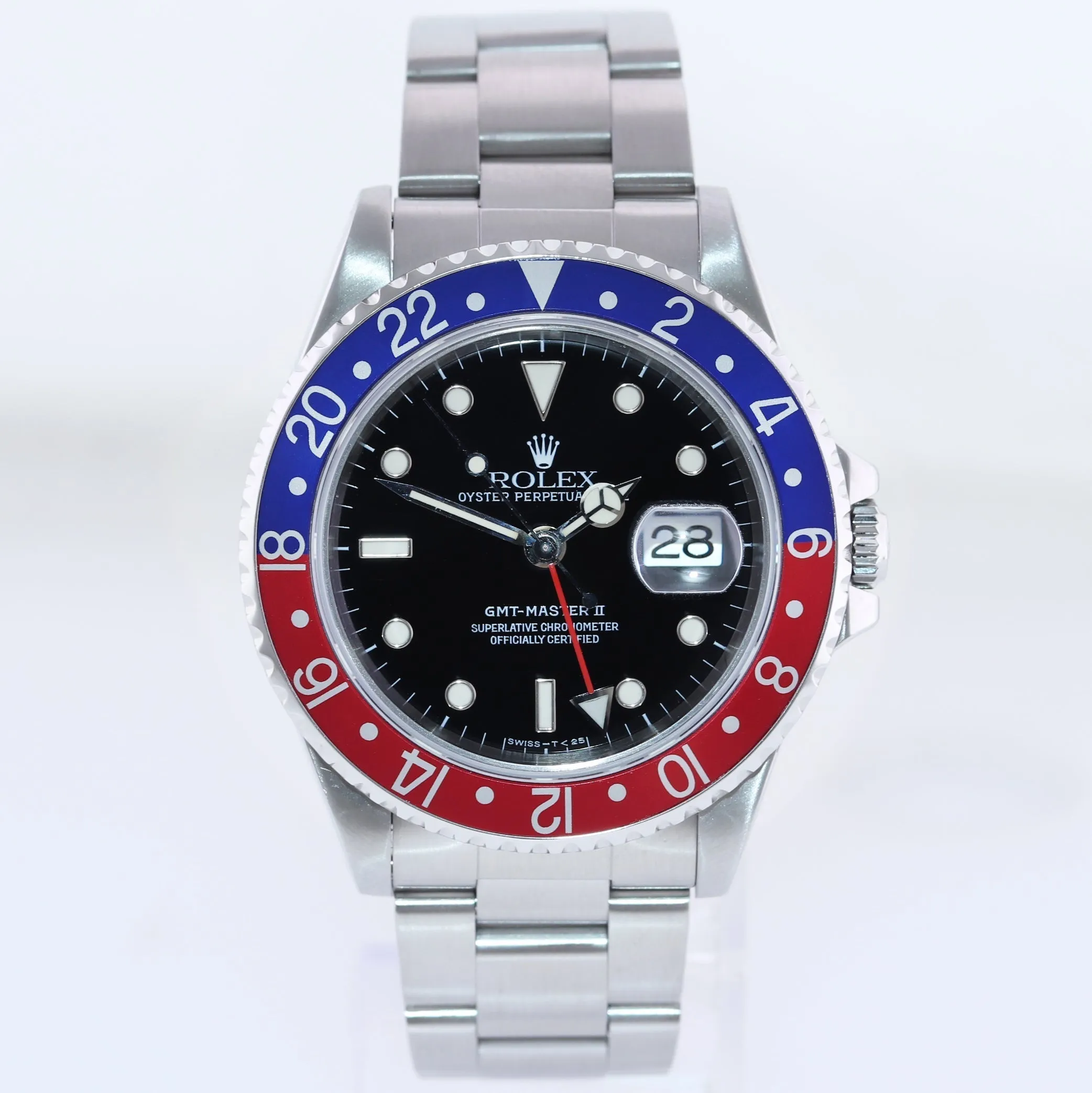 MINT Rolex GMT-Master II Pepsi Blue Red Steel  16710 40mm Watch Box