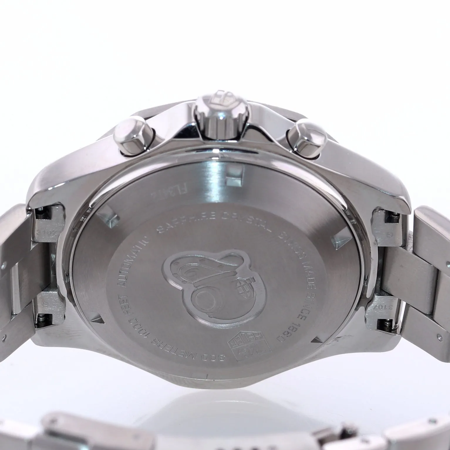 MINT Tag Heuer Aquaracer Steel CAF211 Silver 41mm Automatic Chronograph Watch