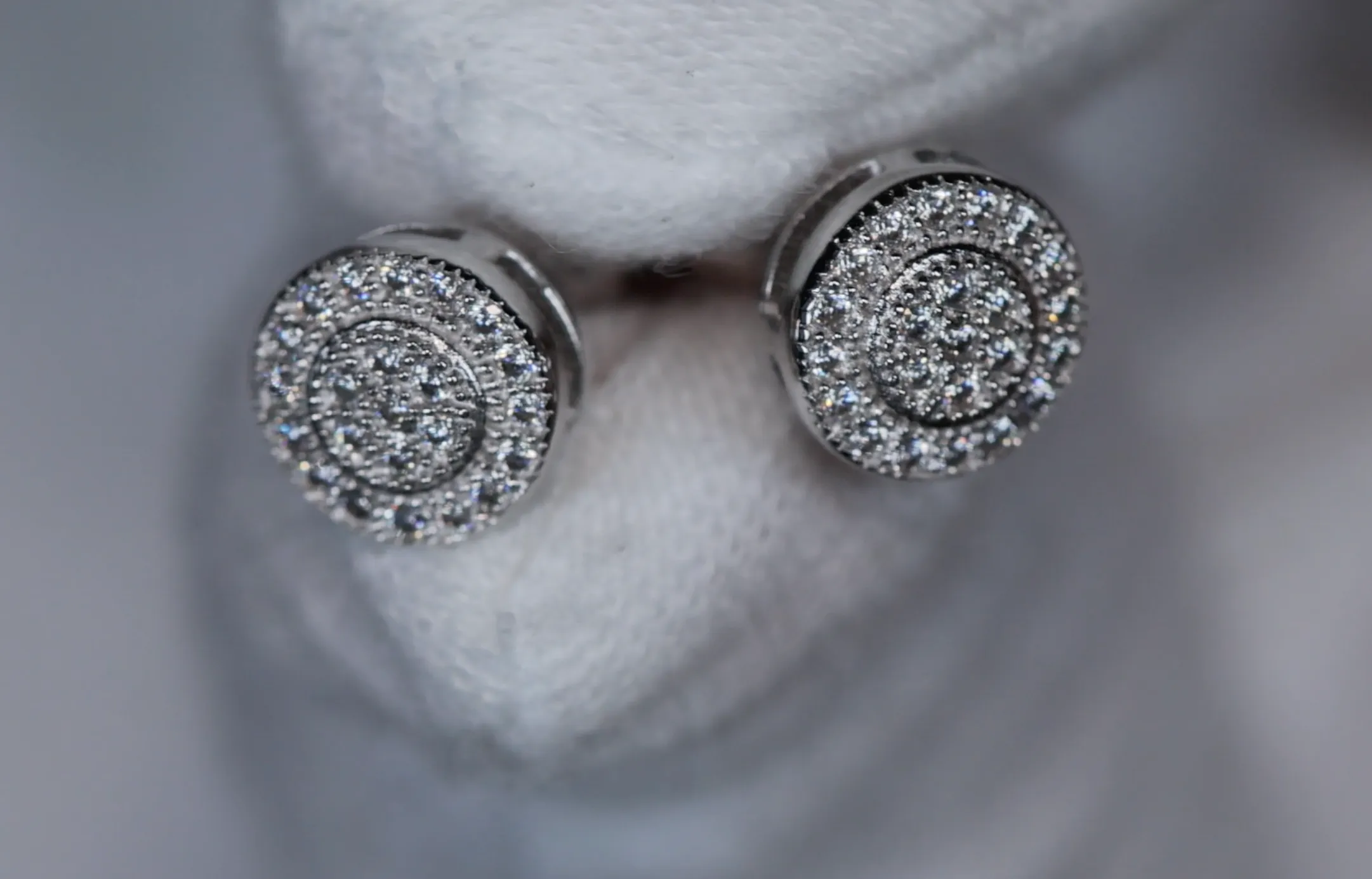Moissanite Diamond Ear Studs | Moissanite Diamond Iced Out Ear Studs
