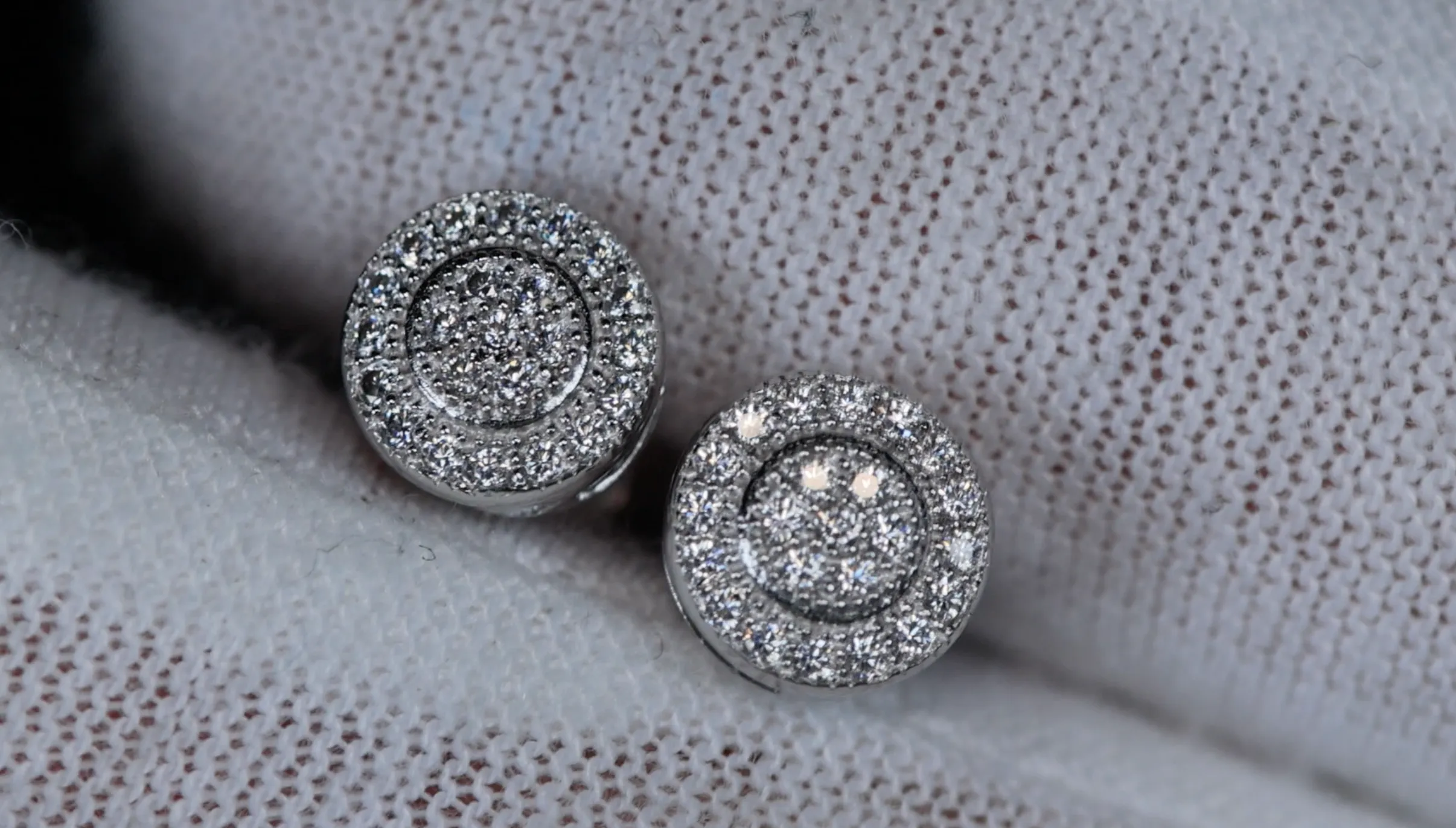 Moissanite Diamond Ear Studs | Moissanite Diamond Iced Out Ear Studs