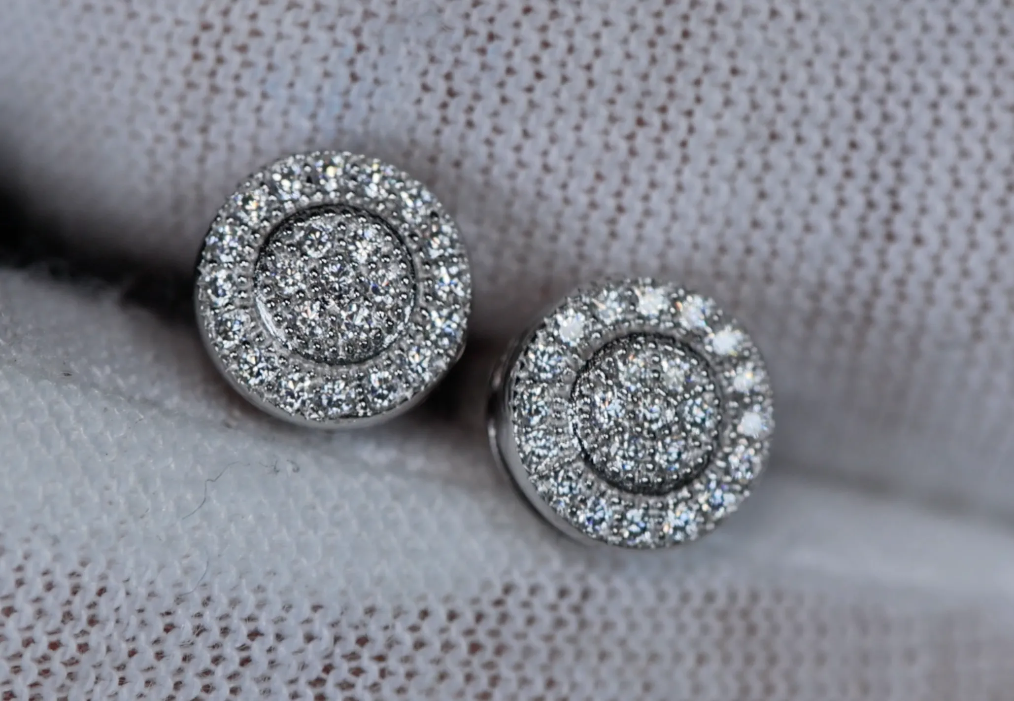 Moissanite Diamond Ear Studs | Moissanite Diamond Iced Out Ear Studs