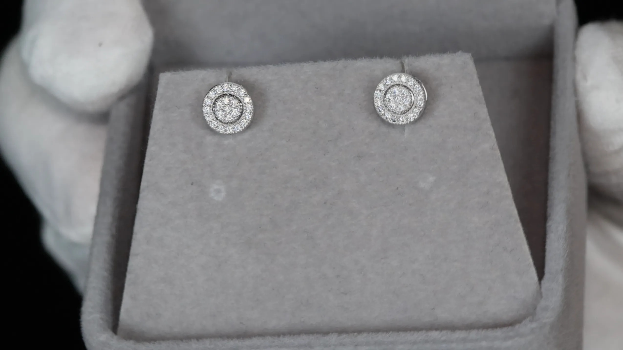Moissanite Diamond Ear Studs | Moissanite Diamond Iced Out Ear Studs