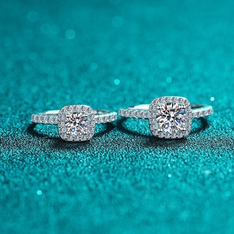 Moissanite Statement rings-Wedding Bride Ring-RM007