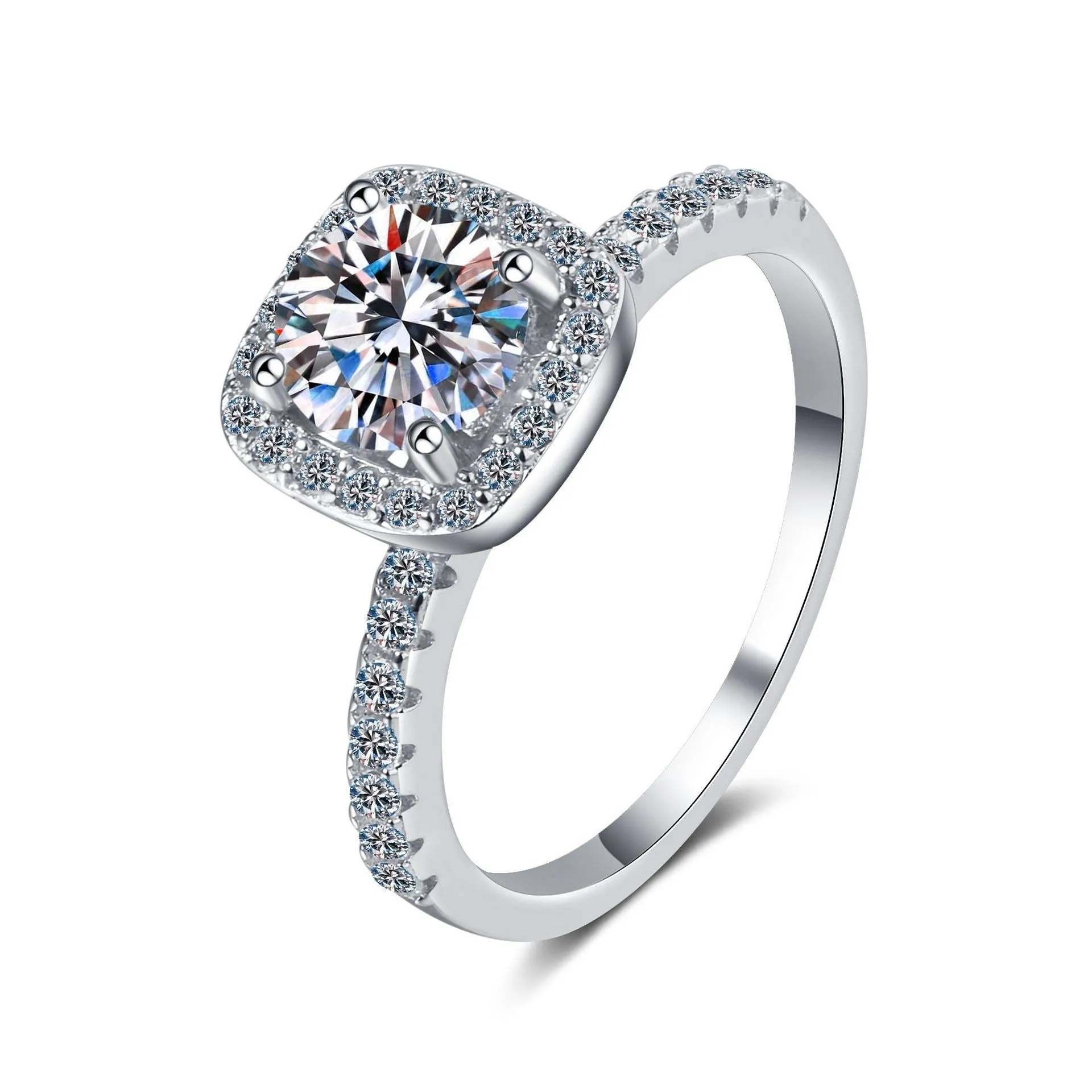 Moissanite Statement rings-Wedding Bride Ring-RM007