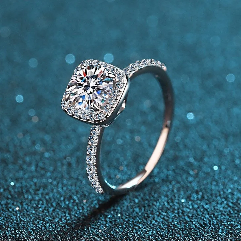 Moissanite Statement rings-Wedding Bride Ring-RM007