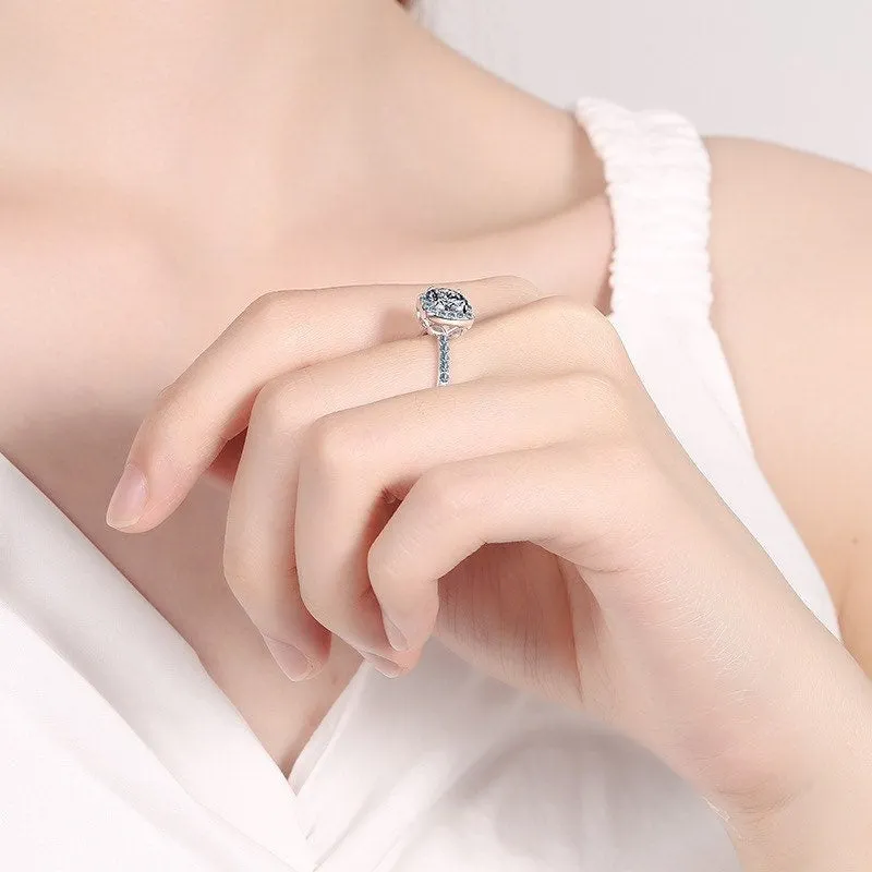 Moissanite Statement rings-Wedding Bride Ring-RM007
