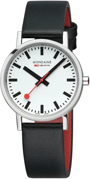 Mondaine Classic White Watch