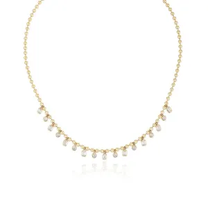 Multi Shape Diamond Bezel Ball Chain