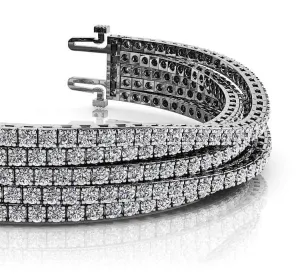 Multi Strand Flexible Diamond Tennis Bracelet Lab-Grown Diamond with 10.23 ct.(finished) 2mm