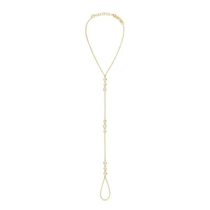 Multiple Fancy Bezels Hand Chain Bracelet
