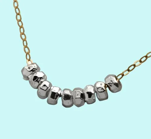 Necklace Sterling Silver and Goldfilled  for Woman Israeli Jewelry