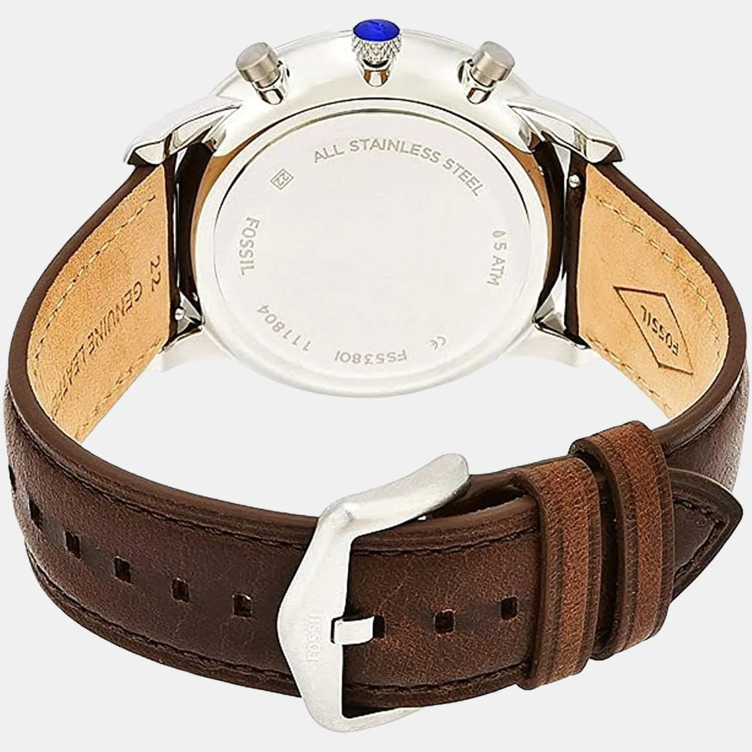 Neutra Men Quartz Cream Dial Chronograph Leather Watch FS5380