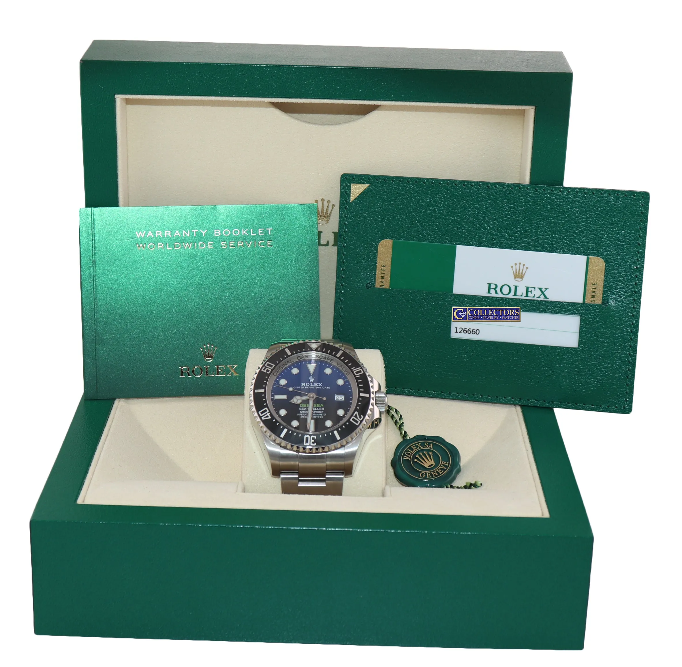 NEW 2020 PAPERS Rolex Sea-Dweller Deepsea Cameron Blue 126660 44mm Watch Box