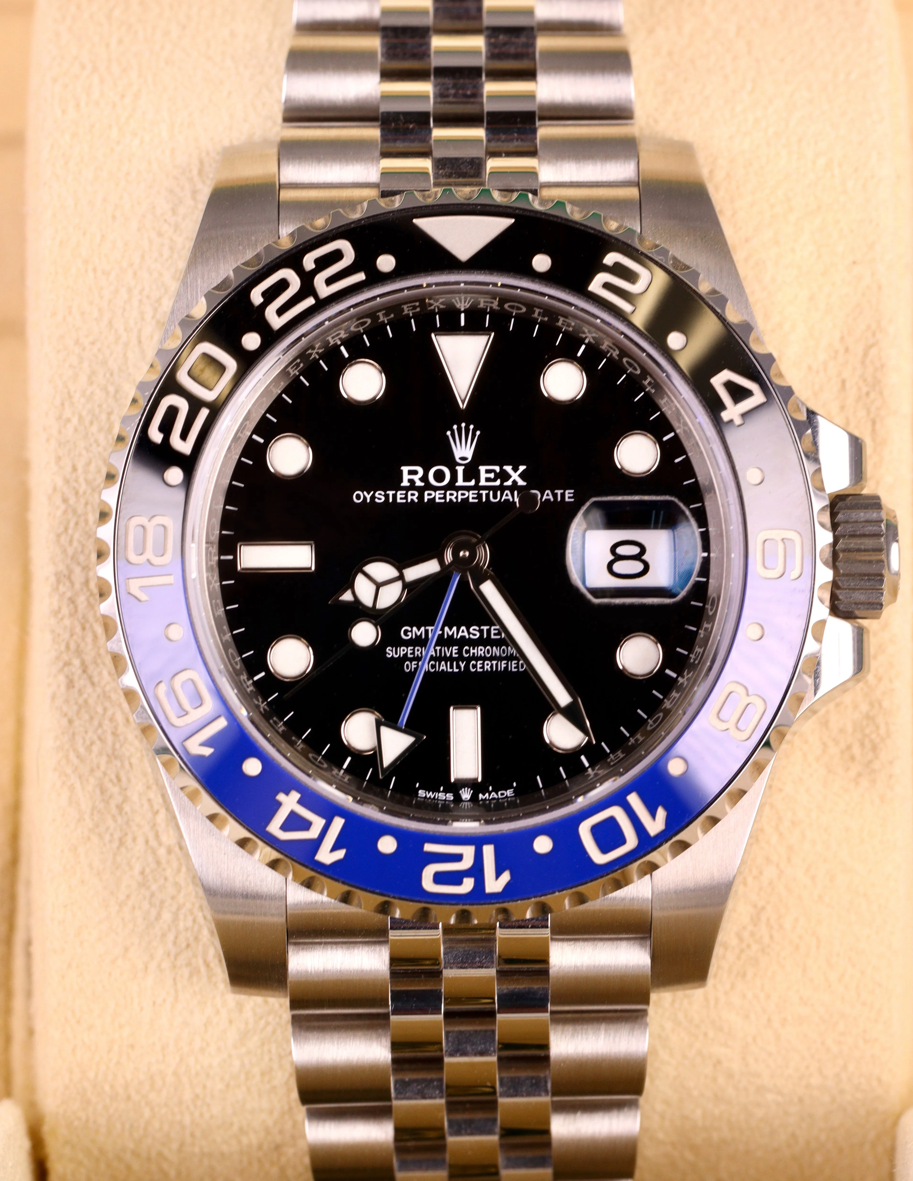 NEW JUNE 2021 Rolex GMT Master II Batman Jubilee Blue Batgirl Steel 126710 BLNR