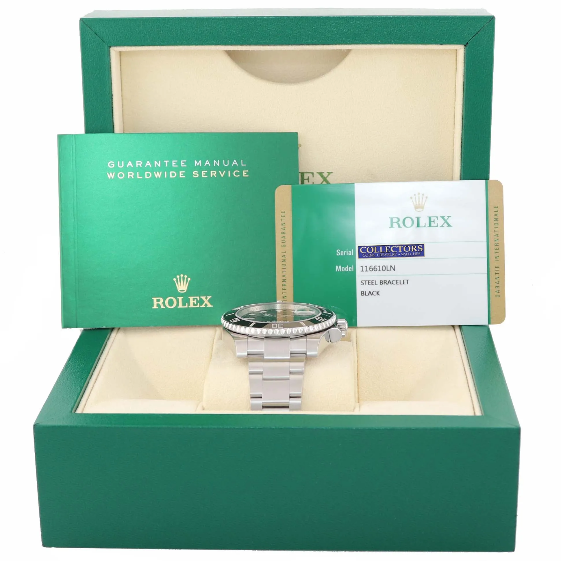 NEW PAPERS 2020 Rolex Submariner 116610 Steel Black Ceramic 40mm Watch Box