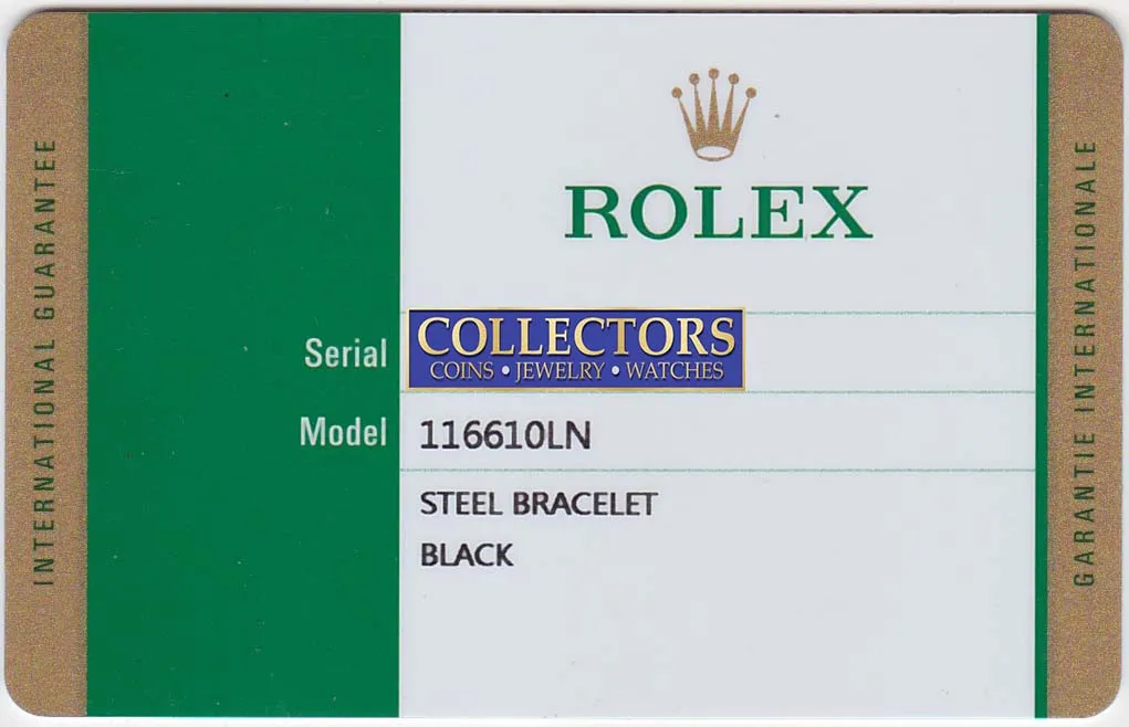NEW PAPERS 2020 Rolex Submariner 116610 Steel Black Ceramic 40mm Watch Box