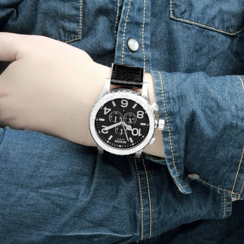 Nixon 51-30 Chronograph Black Leather Men's Watch Men's Watch A124-000