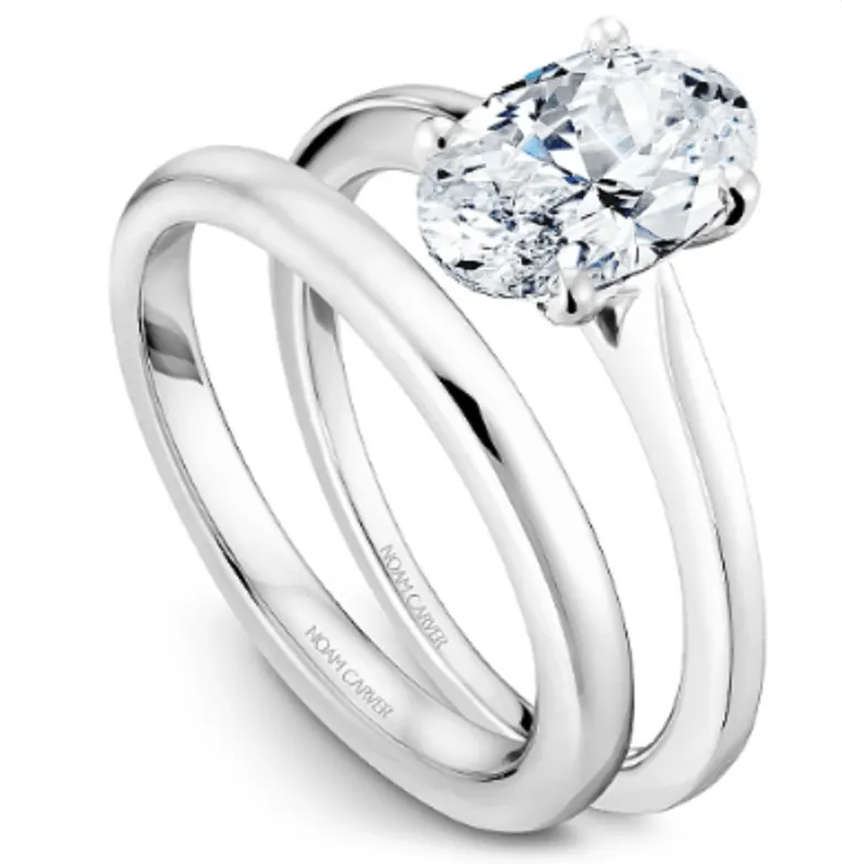 Noam Carver 14kt White Gold Oval Solitaire