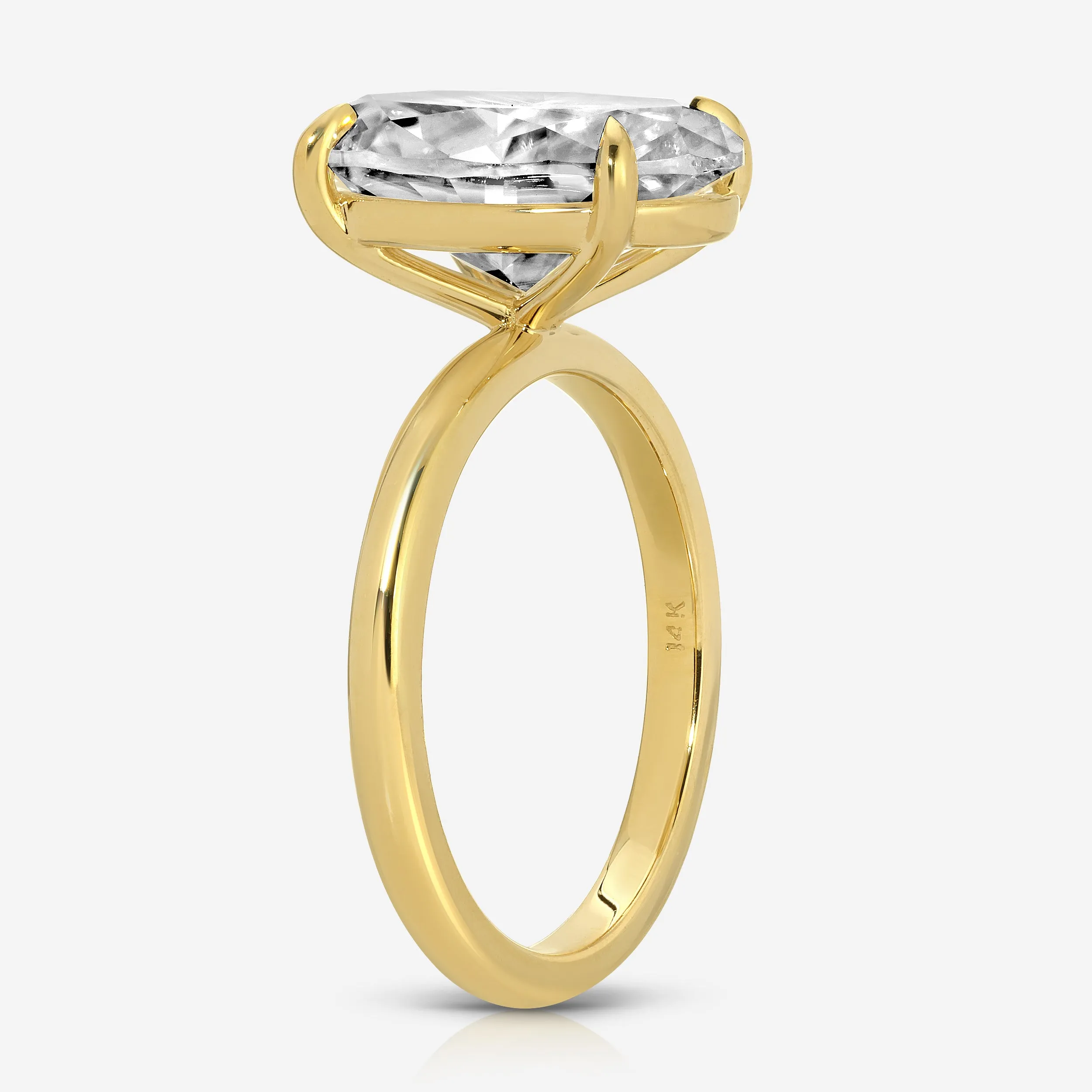 Olivia Flush (7ct) Oval Moissanite Engagement Ring